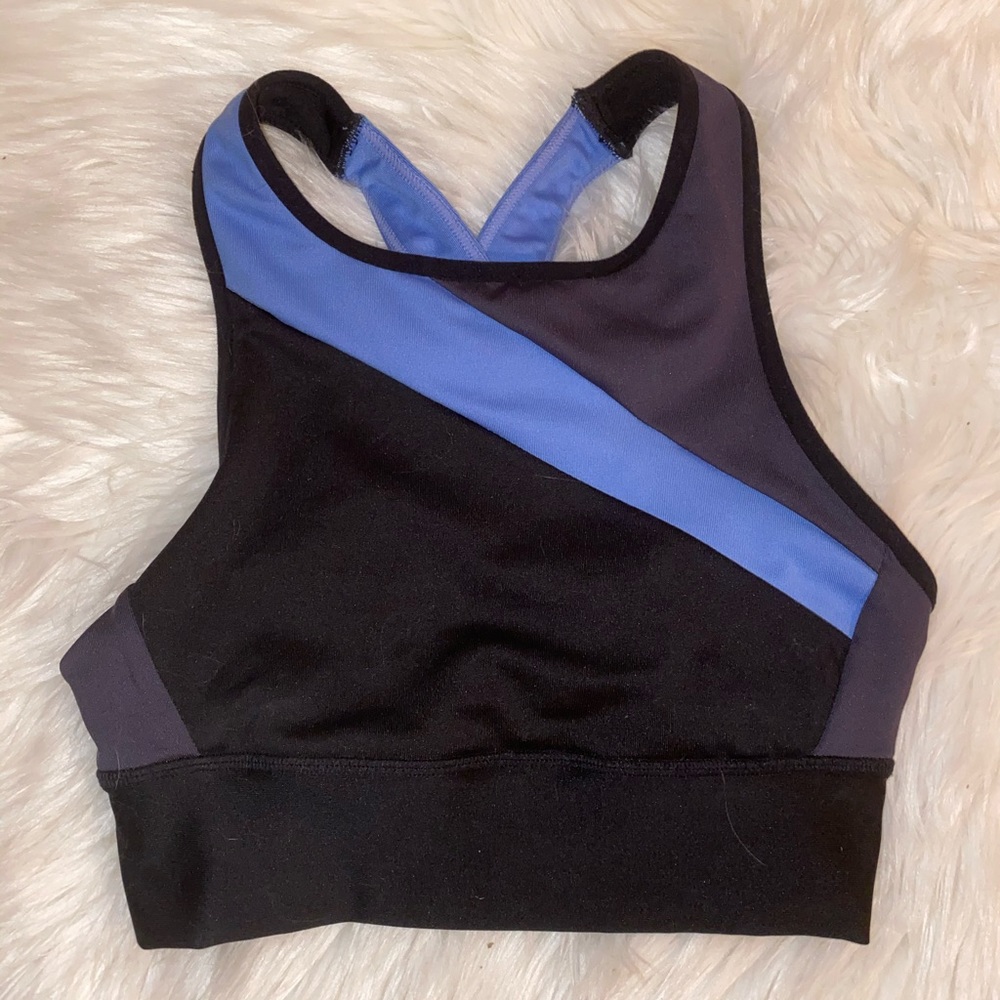 Workout top sports bra longline crop